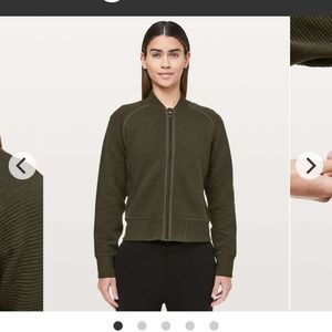 Lululemon On Repeat Bomber-NWT-Sz 10-Dark Olive